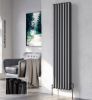 Calgary Black Vertical Aluminium Radiator Room View